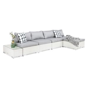 Vrtna sofa VG5688 Smeđa + bijela