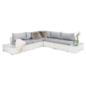 Vrtna sofa VG5689 Bijela + siva