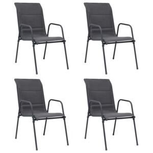 VidaXL Složive vrtne stolice 4 kom od čelika i tekstilena antracit