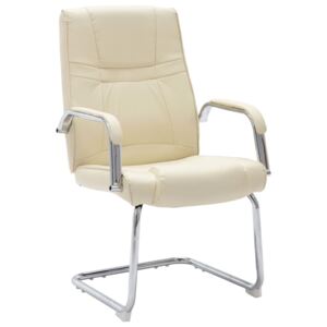VidaXL Konzolna uredska stolica od umjetne kože krem