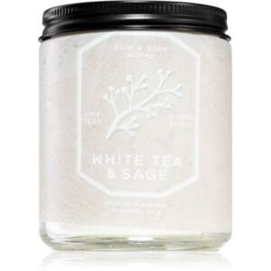 Bath & Body Works White Tea & Sage mirisna svijeća s esencijalnim uljem 198 g