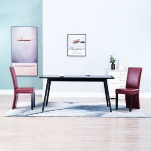 VidaXL Blagovaonske stolice od umjetne kože 2 kom crvena boja vina