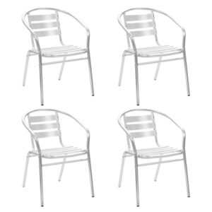 VidaXL Složive vrtne stolice od aluminija 4 kom