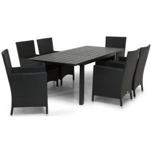 Stol i stolice set VG5508 Crna
