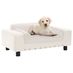 VidaXL Sofa za pse krem 81 x 43 x 31 cm od pliša i umjetne kože