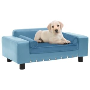 VidaXL Sofa za pse tirkizna 81 x 43 x 31 cm od pliša i umjetne kože