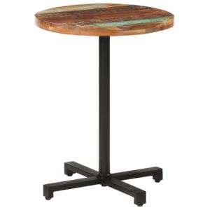 VidaXL Bistro stol okrugli Ø 60 x 75 cm od masivnog obnovljenog drva