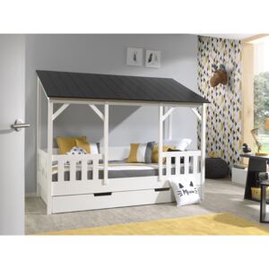 Dječji krevetić u obliku kućice Charlotte - crn Housebed black roof krevet bez prostora za skladištenje