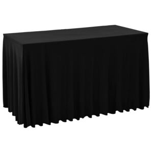 VidaXL Navlake za stol 2 kom duge rastezljive 183 x 76 x 74 cm crne