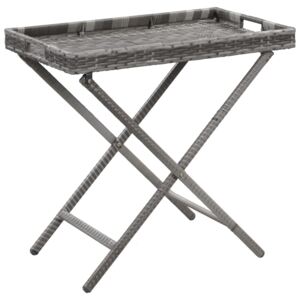 VidaXL Sklopivi stol sivi 80 x 45 x 75 cm od poliratana