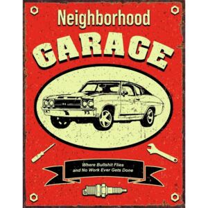 Metalni znak Neighborhood Garage, ( x cm)