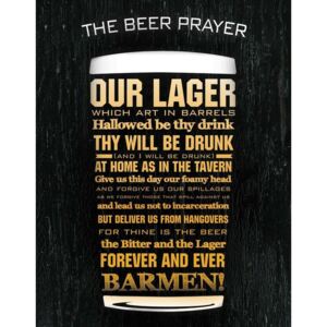 Metalni znak The Beer Prayer, ( x cm)
