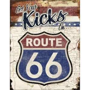 Metalni znak Route 66 - Get Your Kicks On, ( x cm)