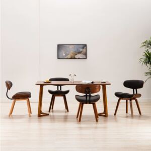 VidaXL Blagovaonske stolice od savijenog drva i tkanine 4 kom sive