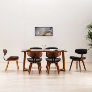 VidaXL Blagovaonske stolice od savijenog drva i tkanine 6 kom sive