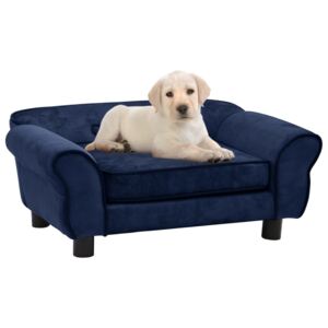 VidaXL Sofa za pse plava 72 x 45 x 30 cm plišana