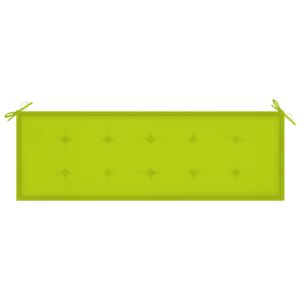VidaXL Jastuk za vrtnu klupu jarko zeleni 150 x 50 x 4 cm od tkanine