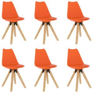 VidaXL Blagovaonske stolice 6 kom narančaste