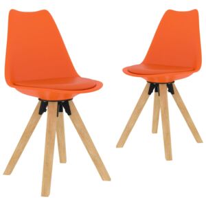 VidaXL Blagovaonske stolice 2 kom narančaste