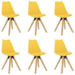 VidaXL Blagovaonske stolice 6 kom žute