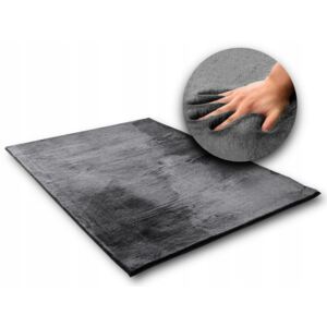 Zečja svilena tepih - tamno siva Dark Grey 100x150 cm