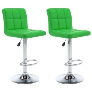Barski stolci od umjetne kože 2 kom zeleni