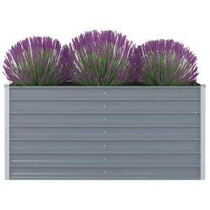 VidaXL Vrtna Visoka Posuda za Biljke 160x80x77 cm Pocinčani čelik Siva boja