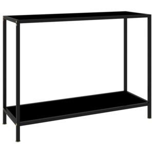 VidaXL Konzolni stol crni 100 x 35 x 75 cm od kaljenog stakla