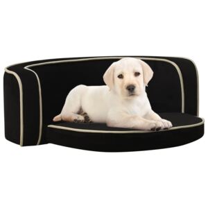 VidaXL Sklopiva sofa za pse crna 73 x 67 x 26 cm plišana perivi jastuk