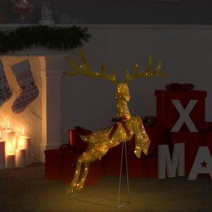 VidaXL Ukrasni božićni leteći sob zlatni 120 LED žarulja topli bijeli