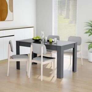 VidaXL Blagovaonski stol sivi 140 x 74,5 x 76 cm od iverice