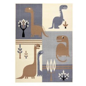 Dječji tepih Dinosaur World - sivo-smeđa Rug 120x160 cm