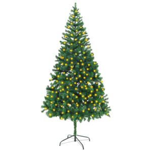 VidaXL Umjetno božićno drvce s LED svjetlima 210 cm 910 grana