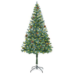 VidaXL Umjetno božićno drvce s LED svjetlima i šiškama 180 cm