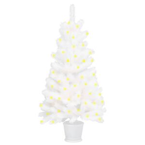 VidaXL Umjetno božićno drvce s LED svjetlima bijelo 65 cm