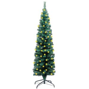 VidaXL Usko umjetno božićno drvce LED sa stalkom zeleno 150 cm PVC