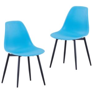 VidaXL Blagovaonske stolice 2 kom plave PP