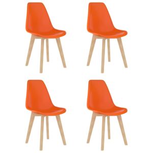VidaXL Blagovaonske stolice od plastike 4 kom narančaste
