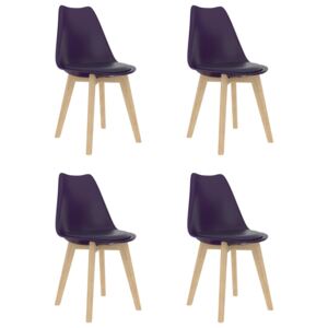 VidaXL Blagovaonske stolice od plastike 4 kom boja jorgovana
