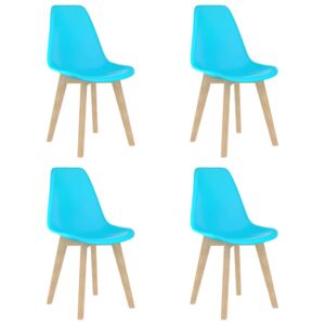 VidaXL Blagovaonske stolice od plastike 4 kom plave