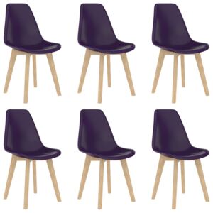 VidaXL Blagovaonske stolice od plastike 6 kom ljubičaste