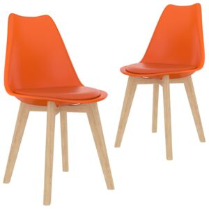 VidaXL Blagovaonske stolice od plastike 2 kom narančaste