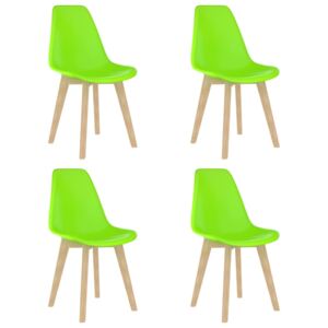 VidaXL Blagovaonske stolice od plastike 4 kom zelene
