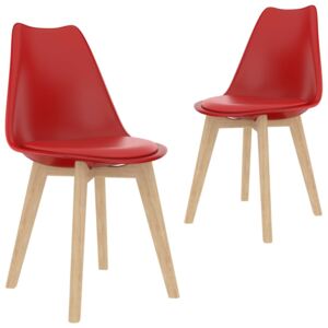 VidaXL Blagovaonske stolice od plastike 2 kom crvene
