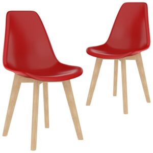 VidaXL Blagovaonske stolice od plastike 2 kom crvene