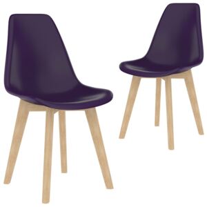 VidaXL Blagovaonske stolice od plastike 2 kom ljubičaste