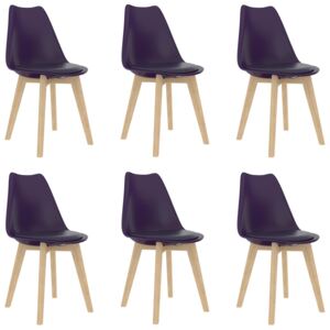 VidaXL Blagovaonske stolice od plastike 6 kom boja jorgovana