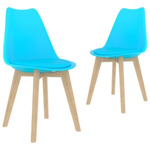VidaXL Blagovaonske stolice od plastike 2 kom plave