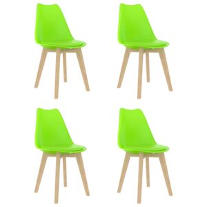 VidaXL Blagovaonske stolice od plastike 4 kom zelene