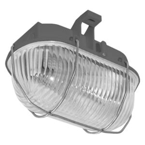 Vanjska stropna svjetiljka OVAL 1xE27/60W/230V siva IP44